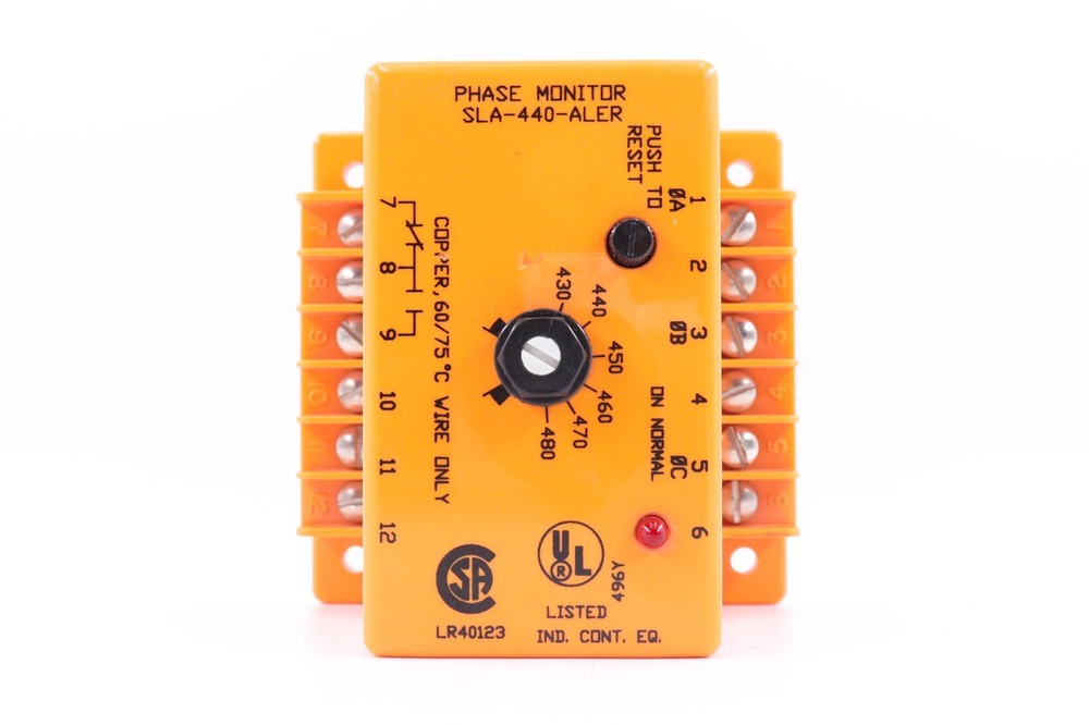 DIVERSIFIED ELECTRONICS SLA-440-ALER PHASE MONITOR, 3-PHASE SUPPLY 430-480VAC