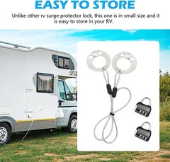 PRO RV Surge Guard Lock RV Surge Protector Lock Security Cable Stainless Steel-1
