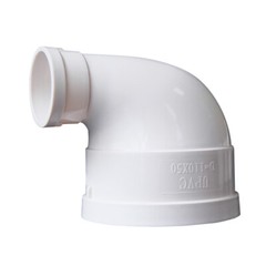 PVC 90 Degrees Reducing Elbow Hose Connector Drain Tubes White 75*50mm-160*110mm