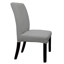 100% Waterproof Dining Room Chair Cover Set of 6, Stretch Jacquard Parson Chair