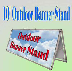 10’x4′ Horizontal Aluminum Outdoor A Frame Banner Double Display Stand Portable