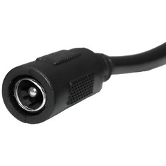 25-pack DC Power B/W Pigtail Female Barrel Jack 6-inch Cable 5.5mm x 2.1mm 18AWG