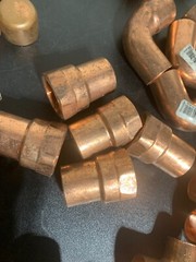 55 – NIBCO LEE EPC MUELLER 1″ COPPER FITTINGS SWEAT SOLDER. MADE IN USA