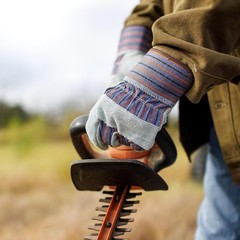 Durable Large Leather Work Gloves with Reinforced Palm – Ideal for Construction
