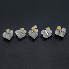 Orthodontic Ceramic Brackets w/Metal Slot 022 018 Roth MBT 3 Hook Braces Clarity