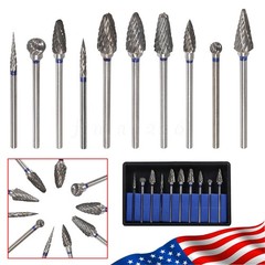 10Pc Tungsten Carbide Steel Dental Polishing Bur 2.35mm For Micromotor Handpiece