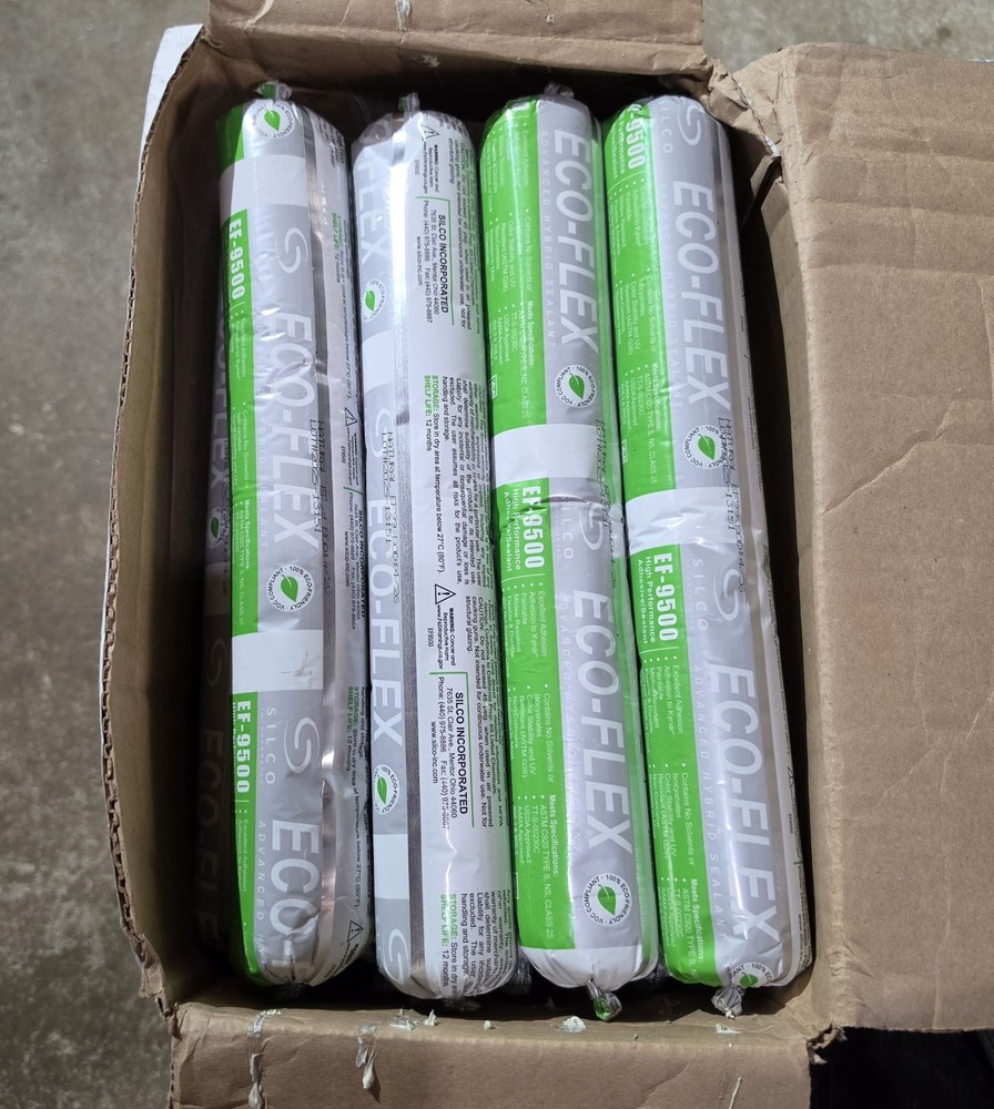 Lot of 16: Silco Eco-Flex EF-9500 High Performance Hybrid Adhesive/Sealant 20oz