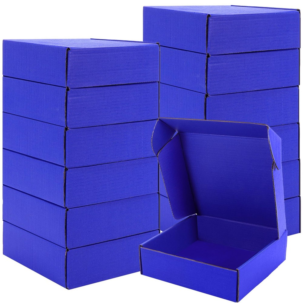Shipping Boxes,20 Pack Blue Corrugated Cardboard Boxes,Recyclable Mailer Boxe…
