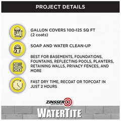 1 Gal. Watertite LX Low VOC Mold and Mildew-Proof White Water Based Waterproofin