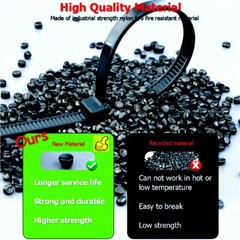 100 BLACK CABLE ZIP TIES Heavy Duty UV Resistant UL 4″ 6″ 8″ 12″ 15″ 18″ 24″ 36″