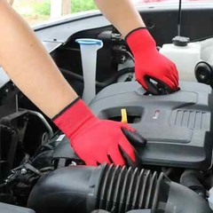 8 Pairs Crinkle Latex Rubber Work Gloves Hand Coated Safety Work Gloves – Green