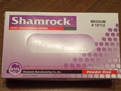 6 Boxes of Shamrock POWDER FREE Latex Examination Gloves M 6 X 100 for 600