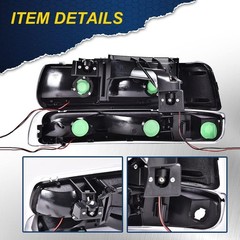 LED DRL Headlight 99-2006 Chevy Silverado Suburban Tahoe 1500 2500 Clear Chrome