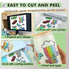 Koala 95% Clear Sticker Paper for Inkjet Printer – Waterproof Transparent