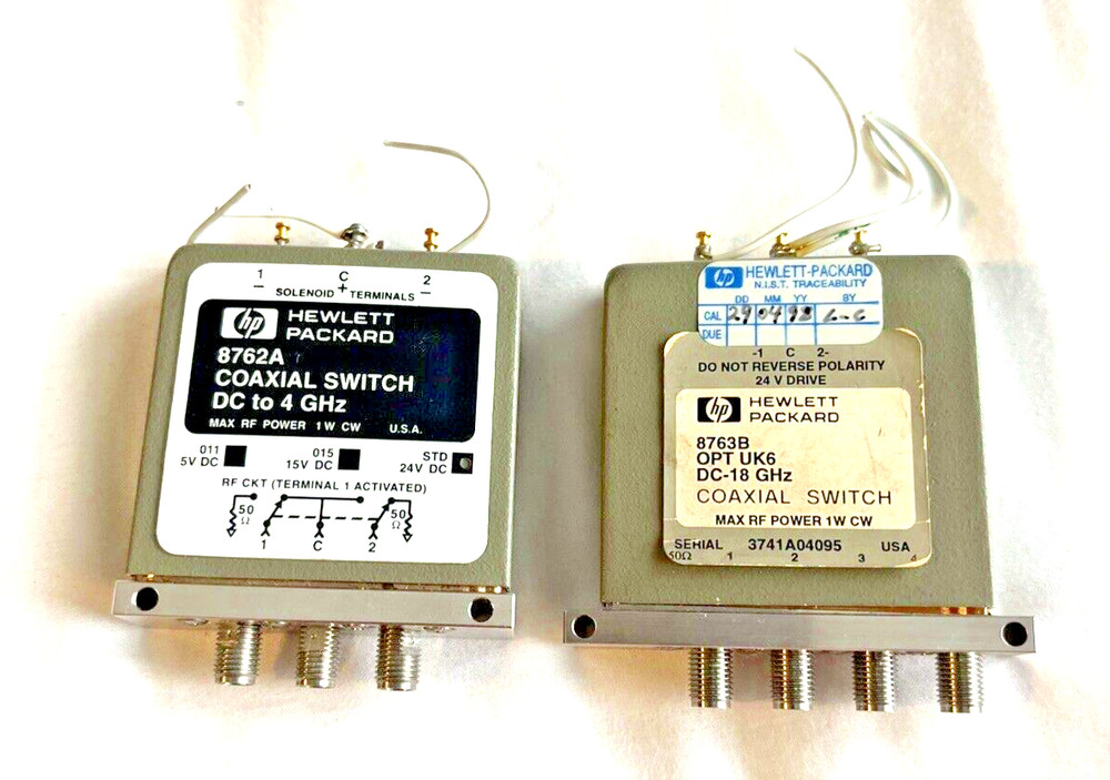 HP 8762A and HP 8763B DC-18 GHz Microwave Coaxial Switch RF SMA