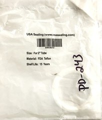 USA Sealing FDA Teflon Sanity Gasket for 2 inch Tube ZUSA-SG-T-2 [Lot of 3] NOS