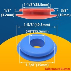 100pcs Rubber Glad Hand Seals for Trucks – Red & Blue
