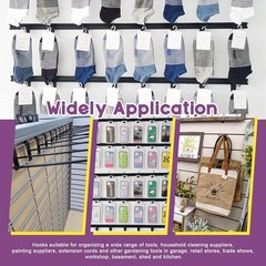 20 Heavy-Duty 4-Inch Slatwall Hooks Set – Durable Garage Organization Solution