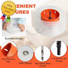 6 1/4 Hole Saw for Recessed Lights Can Lights, 6.25 Inch Hole Cutter with Dust B