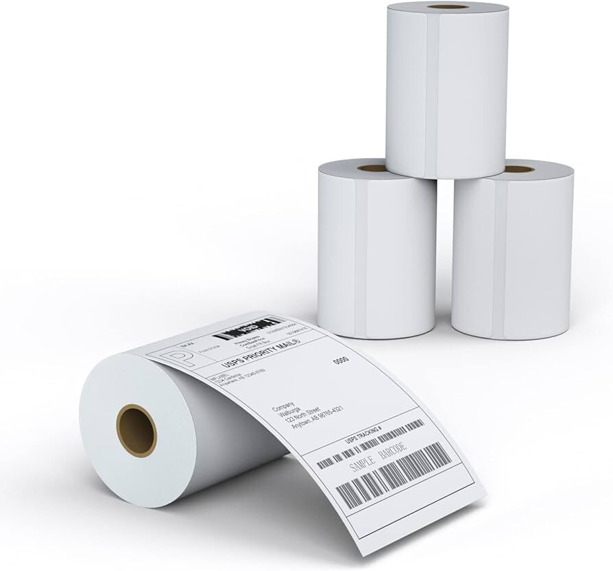 4 Rolls 250/Roll 4″ x 6″ Direct Thermal Shipping Labels for Zebra GX420D LP-2442