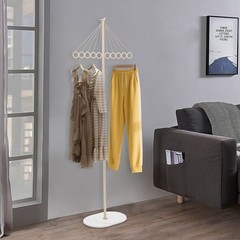 ?Coat Shelf Metal Clothing Display Rack Entrance Clothing Rack with 10 Hooks