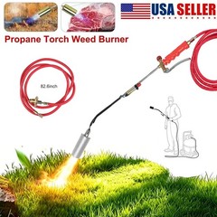 Portable Propane Torch Weed Burner Ice Snow Melter Outdoor Flame Thrower w/ Hose