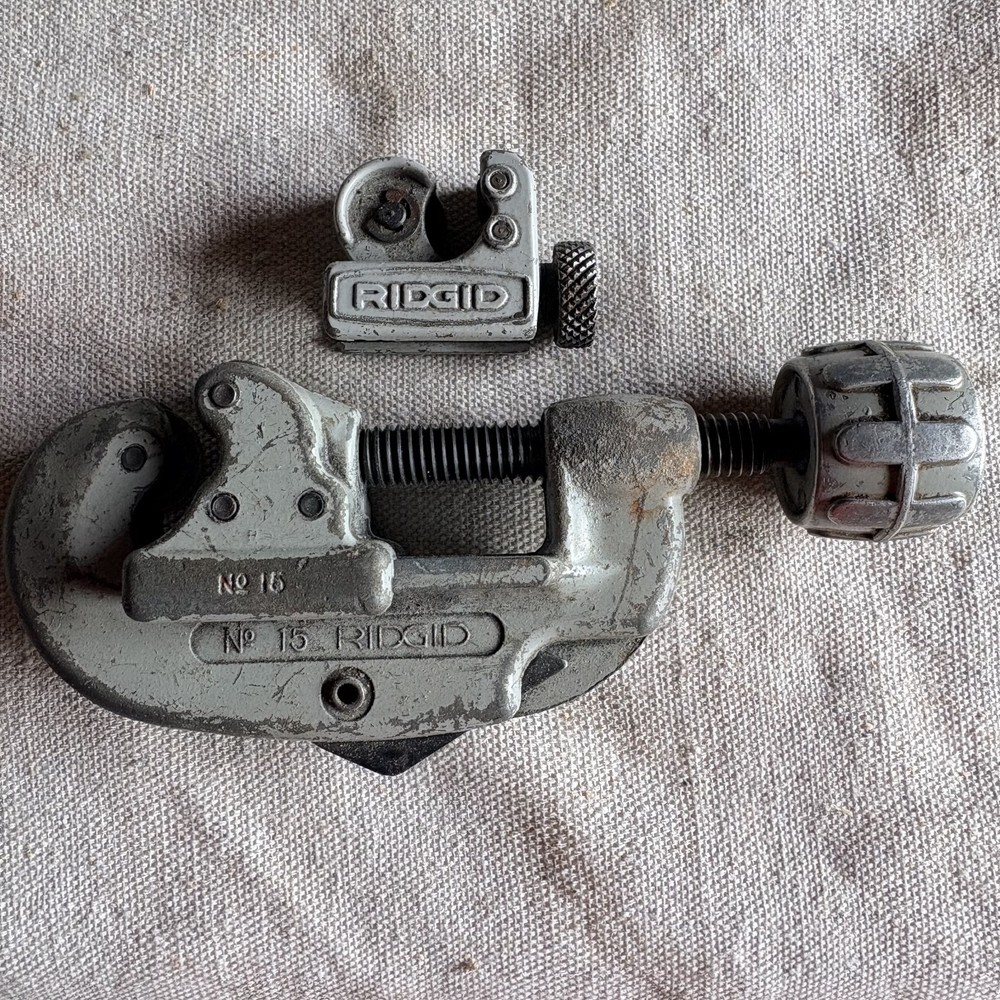 Ridgid USA 2 pc Tubing Cutters Ridgid no 15 & Ridgid no 103 Made in the USA