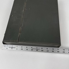 Vintage Asco Art Steel Co Industrial Metal Book Storage Box with Latch Green