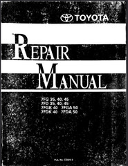 Toyota 7FD40, 7FG45, 7FD45, 7FGA50, 7FDA50 Service Repair Manual PDF USB