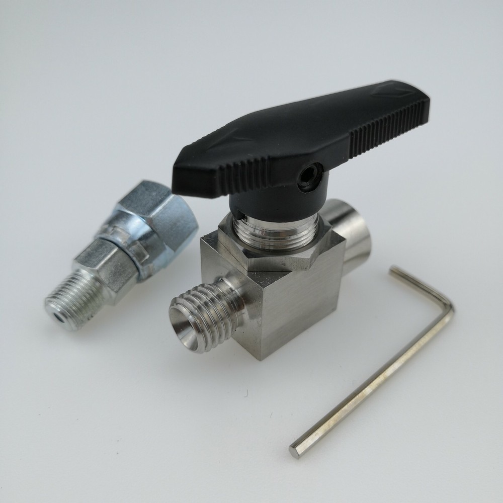 1 ISO/POLY VALVE w/ 1/8 NPT ADAPTER fits fusion CS Probler P2 Gun 256459 256460