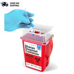 Lightweight 1 Quart Sharps Container with Secure Closure – For Home & Business