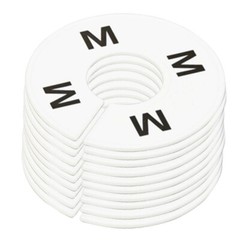 10 PC Rack Divider Size M MEDIUM White Round Ring Sizing Hanger Retail Label