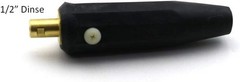 Lightweight 50mm Dinse Adapter Plug with Integrated Gas-Through for TIG Welding