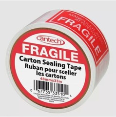 Cantech FRAGILE Carton Sealing Tape Handle w/ Care Shipping Packing (Lot of 15)