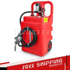 Heavy Duty Portable Fuel Tank w/ Top Handle 13ft Delivery Hose Oil Gun 32 Gallon