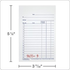 General Purpose Sales Book, 2-Part, Carbonless, White/Canary, 3-11/32 x 5-5/8…