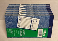 TOPS Sales Order Book #46240…2-Part Carbonless – 7 Pack – 50 pages per pack.