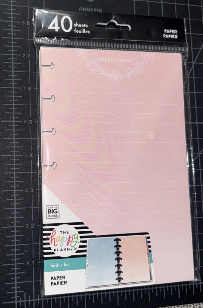 The Happy Planner 40 Sheets Blank Note Pages Inserts – Faith 4.625” X 7” NIP