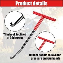 Exhaust Spring Hook, T Shaped Handle Exhaust Spring Hooks, Rubber C Size: 2PCS