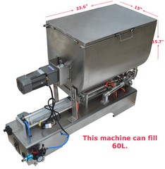 100-1000ml, Paste Filling Mixing Machine, Piston Filler Machine with Big Hopper