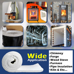 Ceramic Fiber Blanket – 1”X12”X32”, 8LB, 2400F for Wood Stove Forge Furnace etc.