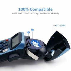 5PK Compatible Dymo LetraTag Refill 91331 Plastic White Label Tape 12mm LT-100H