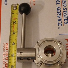 1” Sanitary Butterfly Valve with Pull Handle Stainless Steel