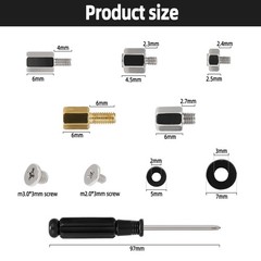 46PCS NVME M.2 SSD Mounting Screws M.2 SSD Screw Kit for Asus Gigabyte ASRock…