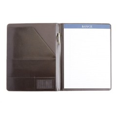 ROYCE 749-AR Executive Leather Portfolio Padfolio A4 Writing Organizer Monogram