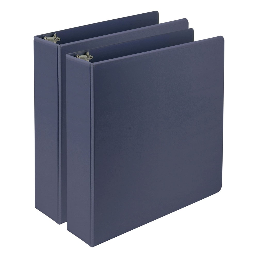 Samsill Plant-Based 2 Inch Durable D-Ring, View Binder, 2-Inch, Indigo
