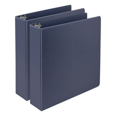 Samsill Plant-Based 2 Inch Durable D-Ring, View Binder, 2-Inch, Indigo