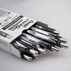 Pentel EnerGel PRO Permanent Gel Ink, FraudProof, Waterproof, 12 Pack, Black Ink