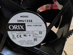 ORIX EMU1238 AXIAL FLOW FAN AC100-240V 0.08A 4.4W 50/60HZ 120*120*38mm