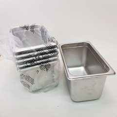 CURTA 6 Metal 1/4 Size 6″ Deep Food Pans 6.5×10.5″Steam Prep Fridge NSF Thick